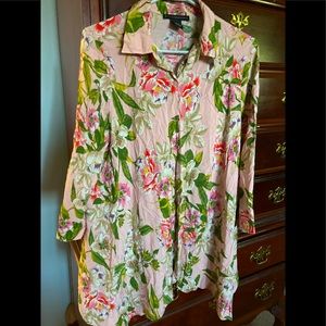 Grace Elements button up floral shirt